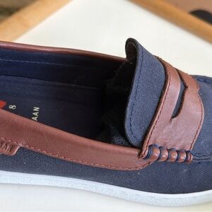 Cole Haan Men's Blue and Brown Slip-On Loafers